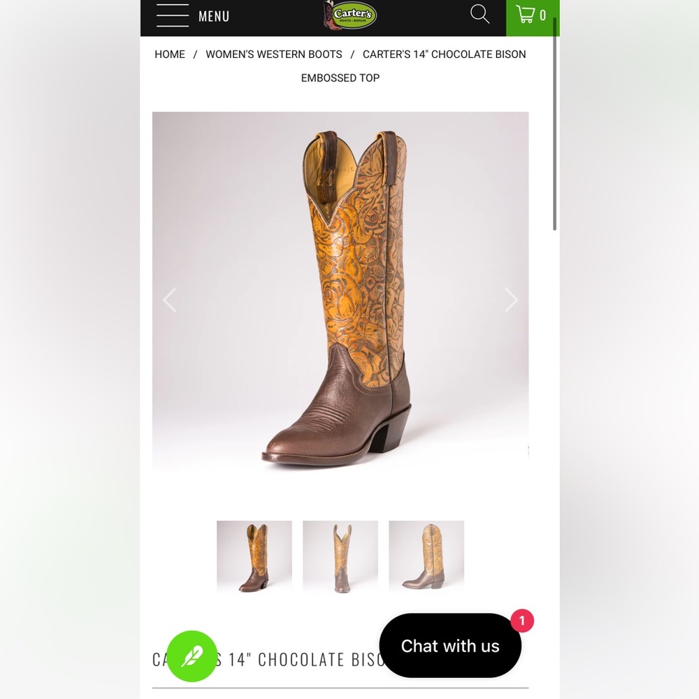Cowgirl boots, genuine leather